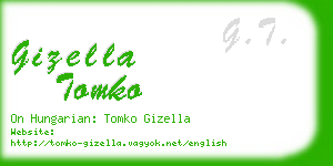gizella tomko business card